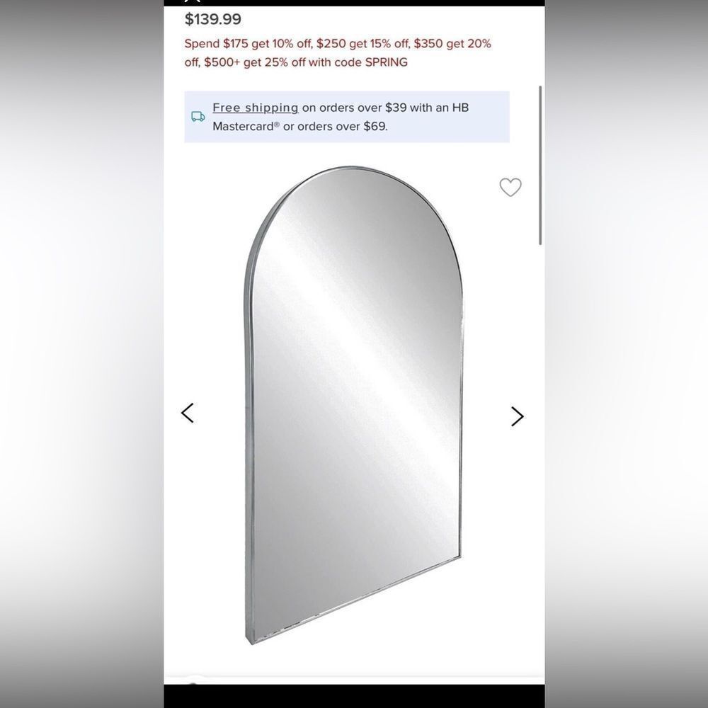 Arch Chrome Mirror. NEW 📦 22x38”